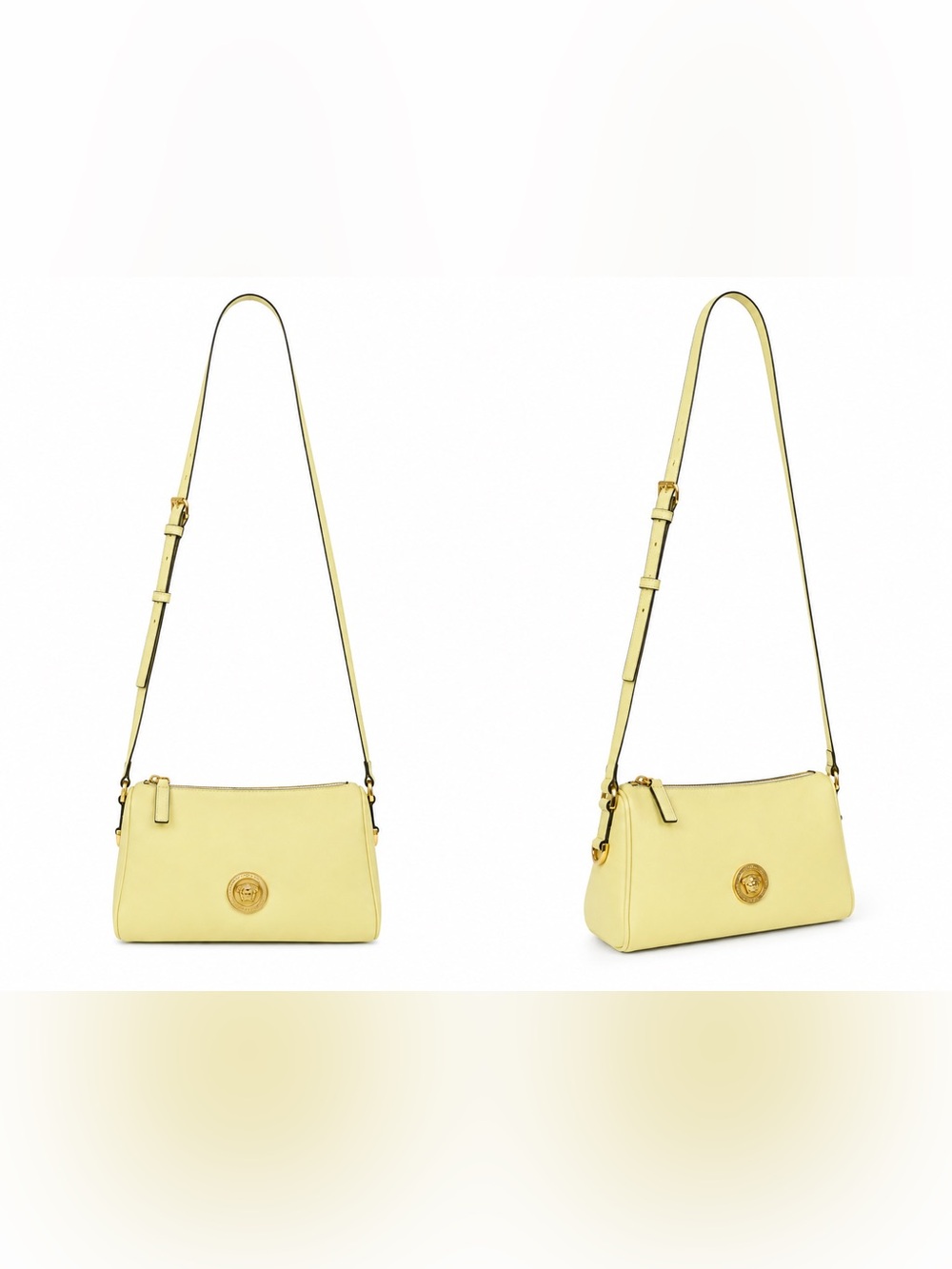 Versace Medusa baby Yellow Leather Crossbody Bag New